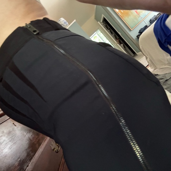 Balenciaga Paris high waisted leggings zippers wool stretch pant 40 (4-6) - Picture 5 of 7